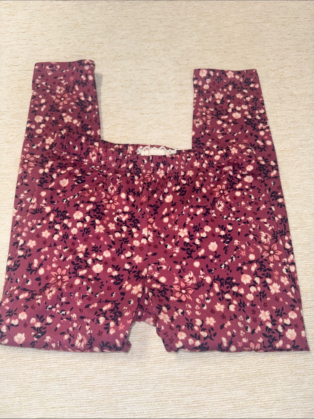Floral Pink Kids Leggings
